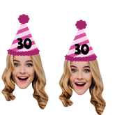 Birthday Face Photo Banner - Fully customized age & hat style